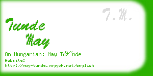 tunde may business card